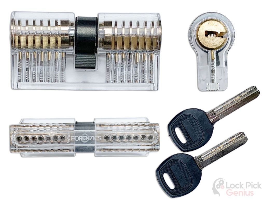 Transparent Dimple Clear Euro Lock for Lock Pick Training