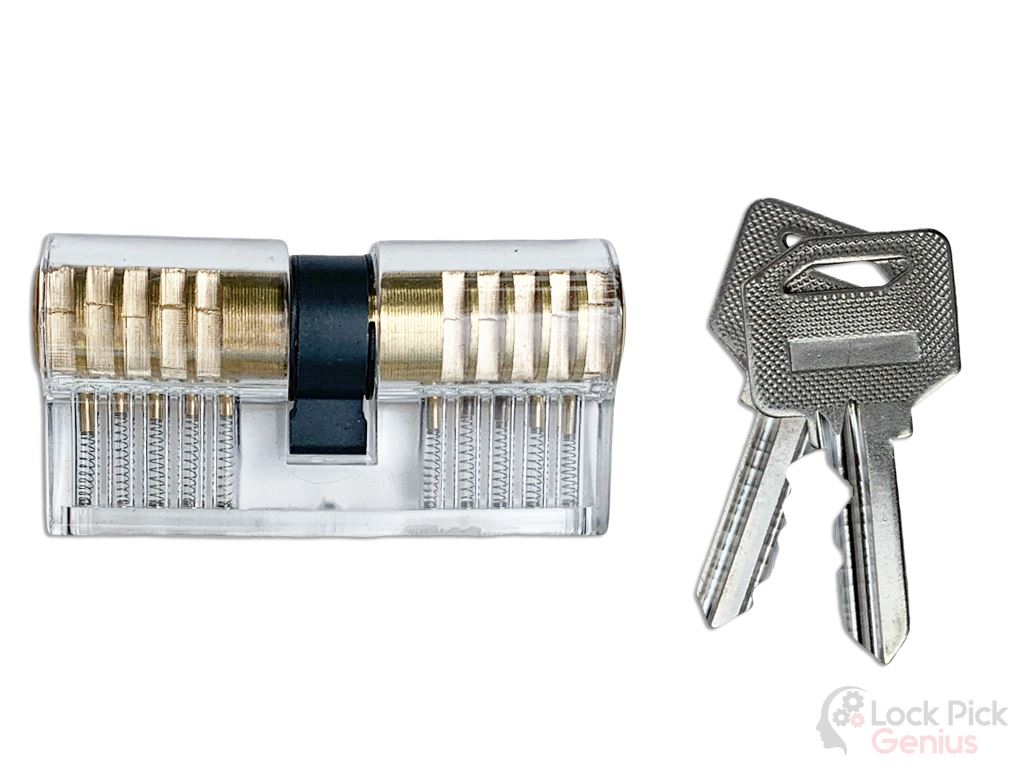 Double-sided Clear Commercial Tumbler Lock for Lock Pick Practice