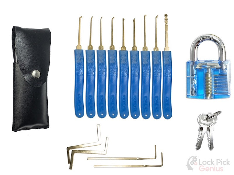 Forenzics 13 Piece Lock Pick Set with 1 Practice Lock