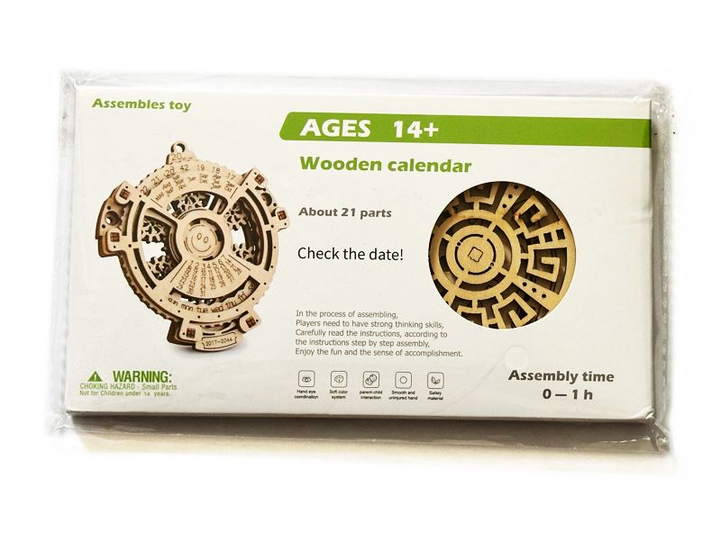 Wooden Calendar 3D Puzzle Wooden Puzzle lockpickgenius