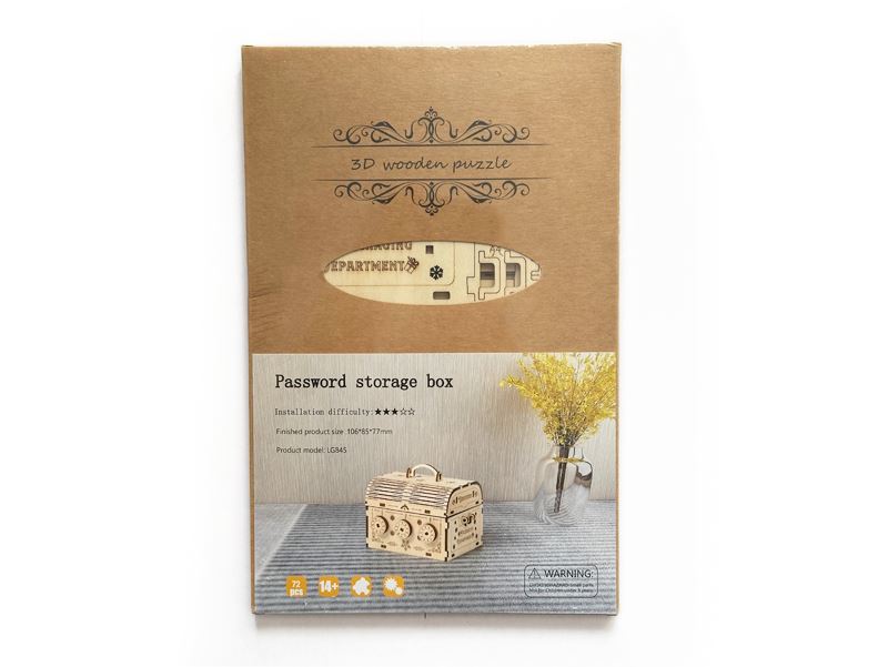 Wooden Password Storage Box 3D Puzzle Wooden Puzzle lockpickgenius