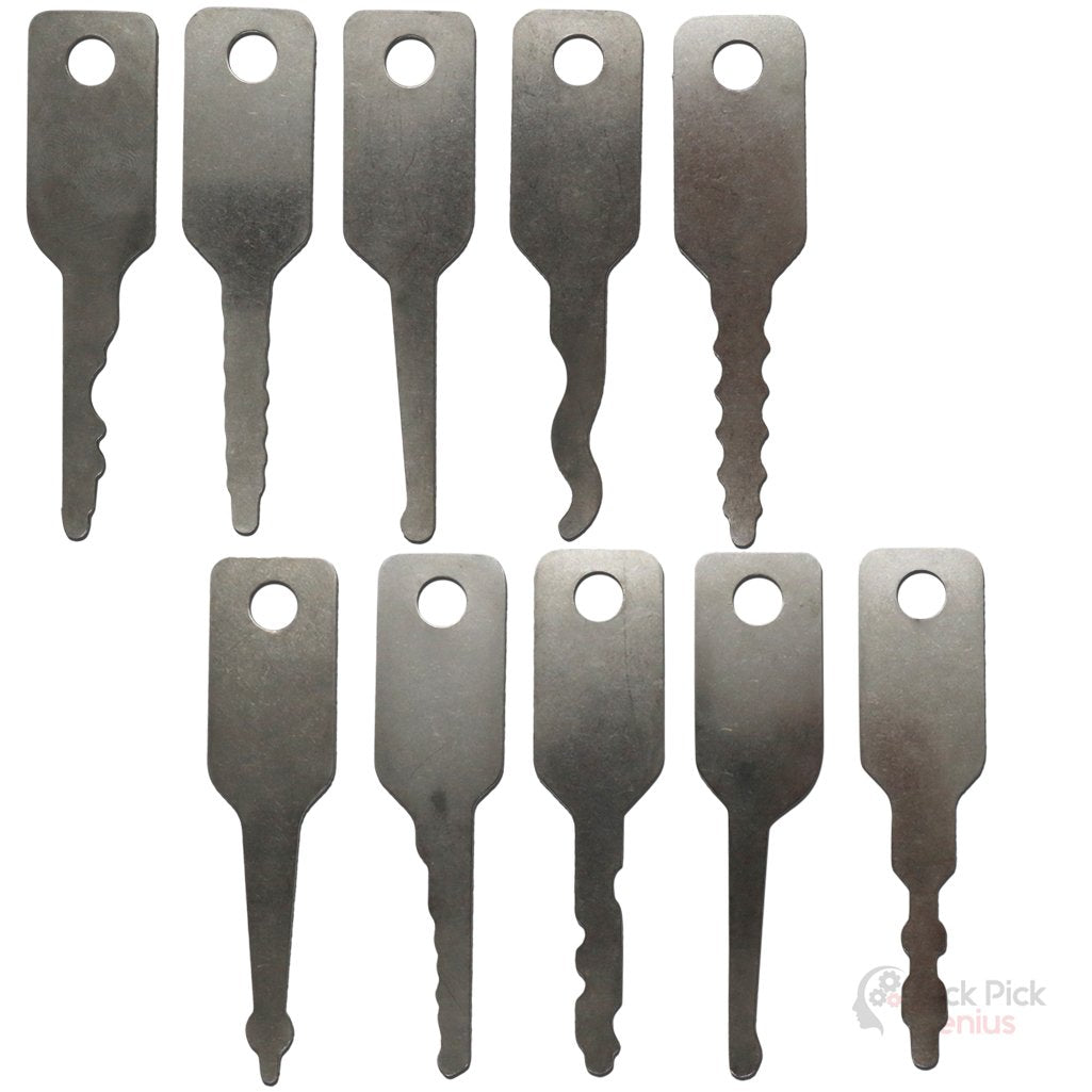 10 Piece Stainless Steel Jiggler Key Set Lock Pick Set lockpickgenius