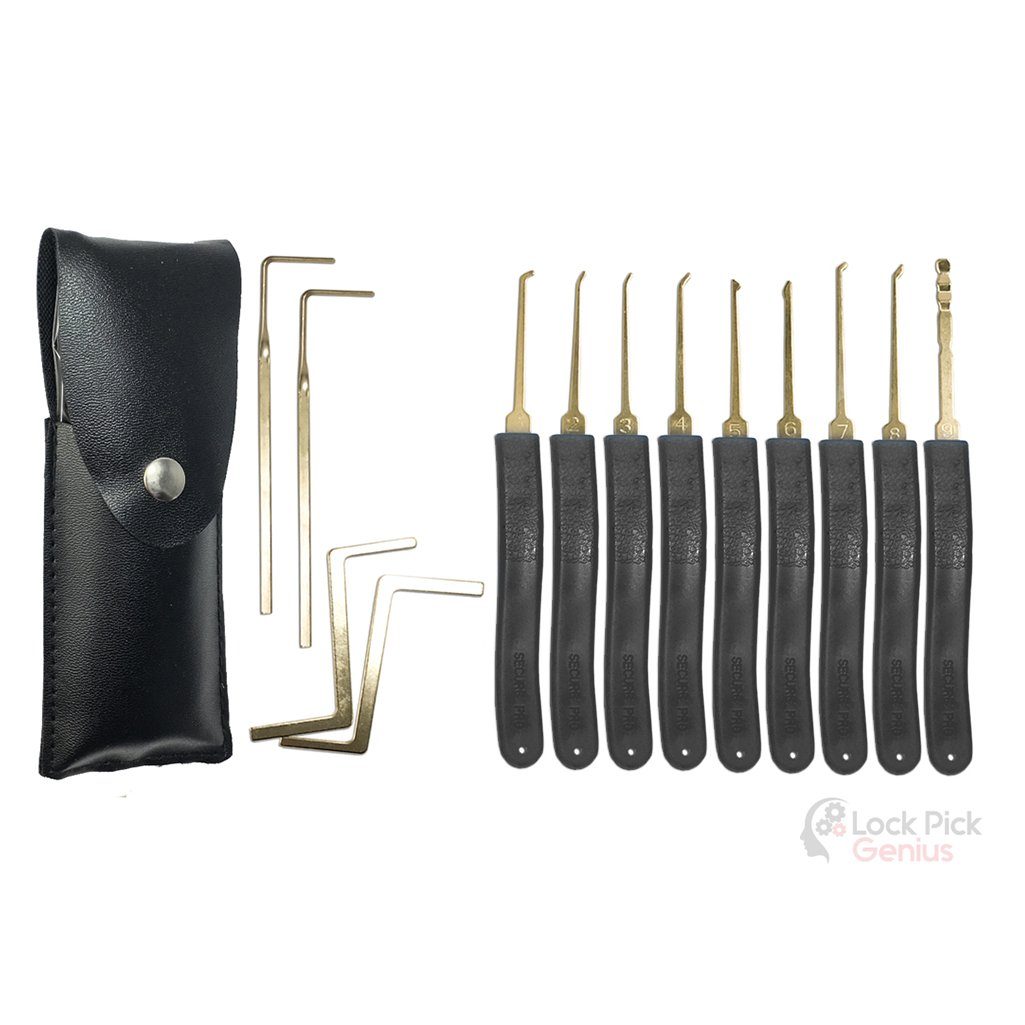 13 Piece Black Lock Pick Set Lock Pick Set lockpickgenius