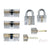 7 Piece Practice Transparent Clear Lock Set for Practicing Lock Picking