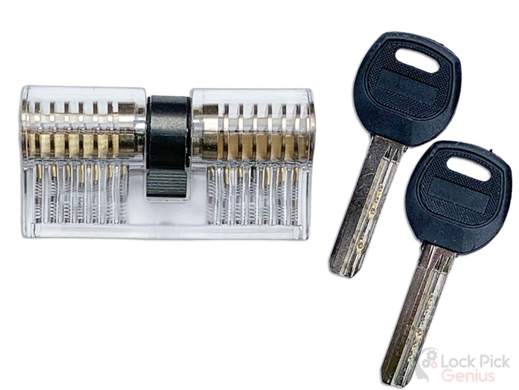 7 Piece Practice Transparent Clear Lock Set for Practicing Lock Picking