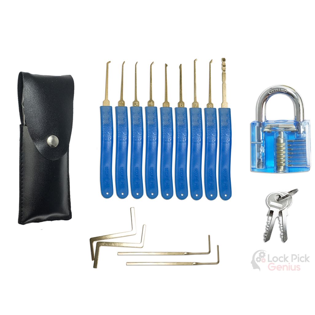Forenzics™ 13 Piece Lock Picking Set and Practice Transparent Lock