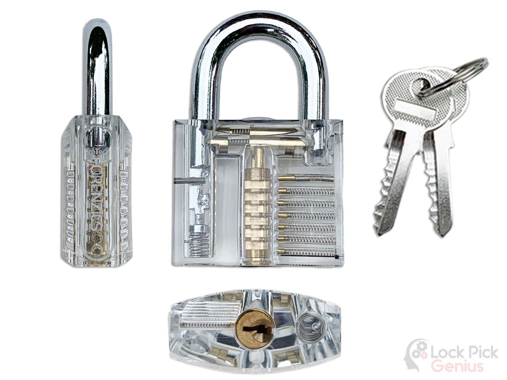 3D view of Clear Practice Lock for Lock Picking Practice