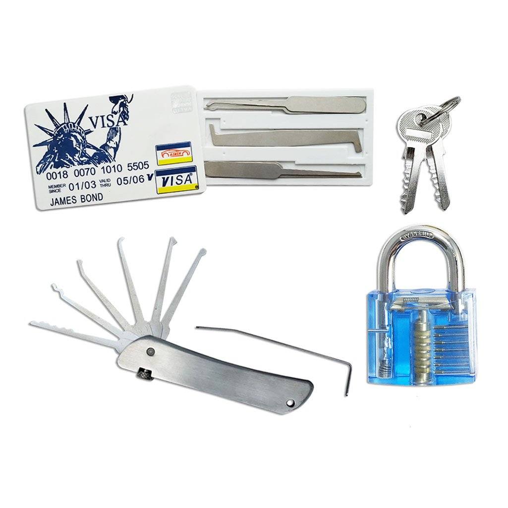 2 Lock Picks Sets with Practice Lock and Keys for Lock Picking Practicing