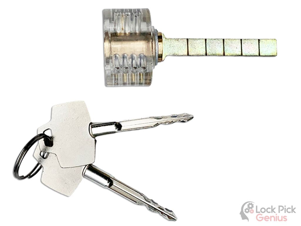 Transparent Cruciform Clear Rim Cylinder Lock for Lock Pick Training