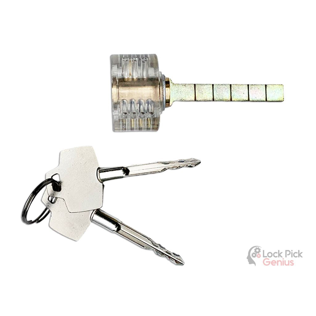 Transparent Cruciform Clear Rim Cylinder Lock for Lock Pick Training