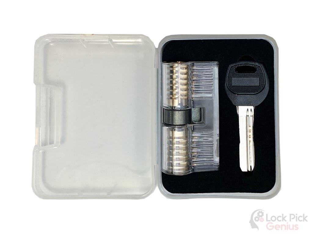 Transparent Dimple Clear Euro Lock in Plastic Casing