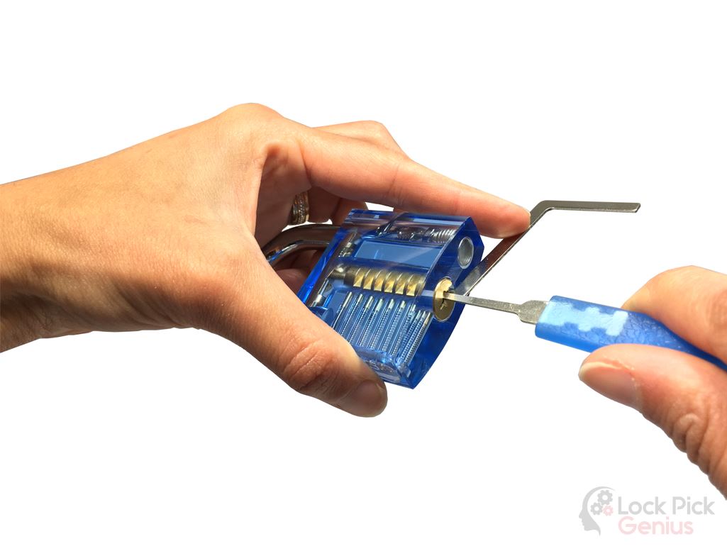 Clear Blue Tumbler Padlock Lock Picking Illustrated
