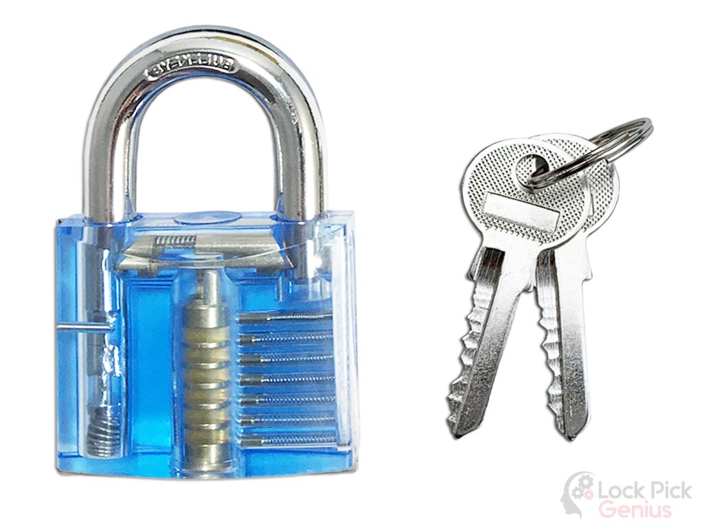 Transparent Blue Practice Tumbler Padlock