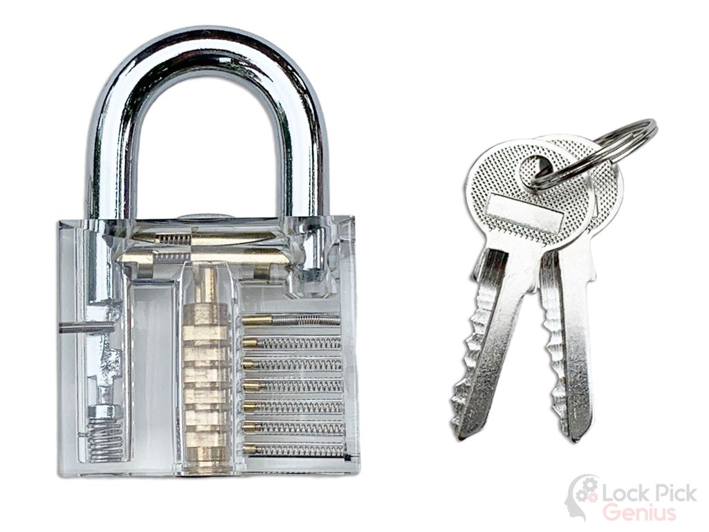 Practice Transparent Tumbler Clear Padlock Practice Lock lockpickgenius