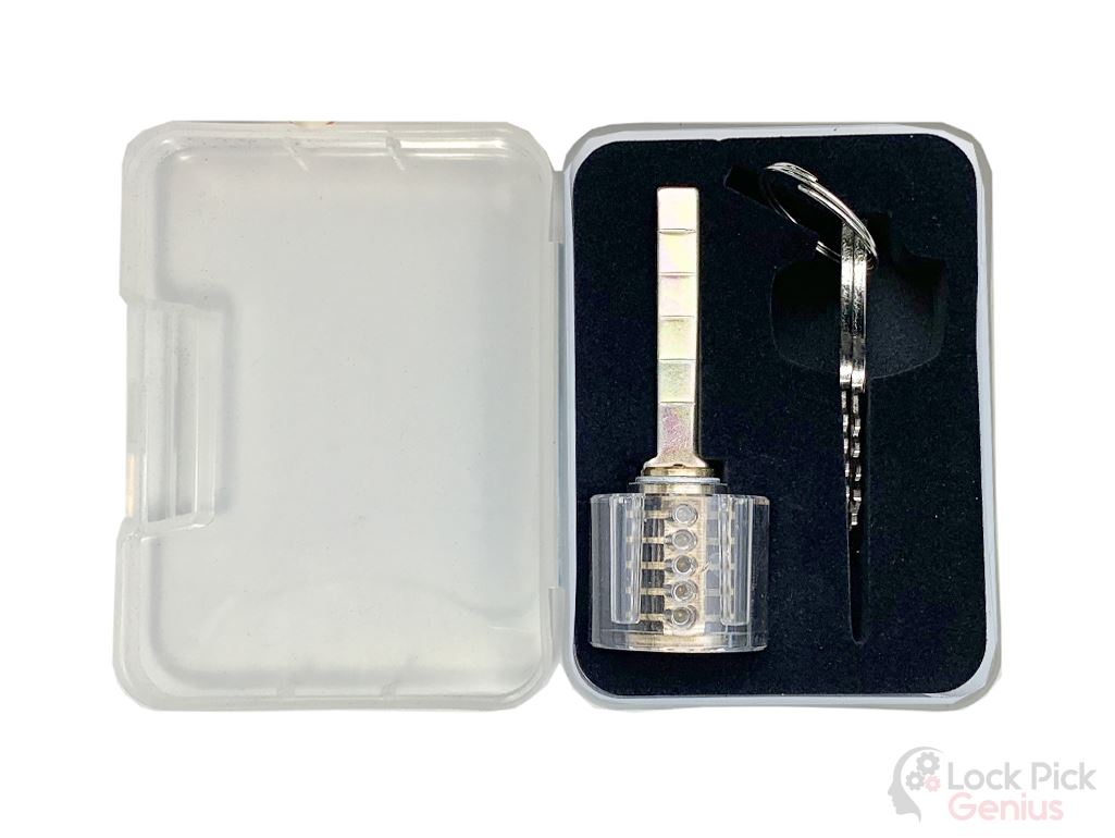 See Through Tumbler Clear Rim Cylinder Lock in Plastic Casing