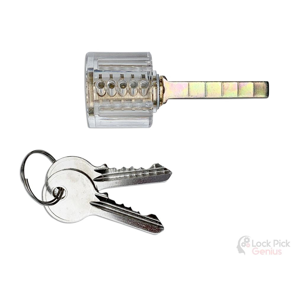 See Through Tumbler Clear Rim Cylinder Lock for Lock Pick Training