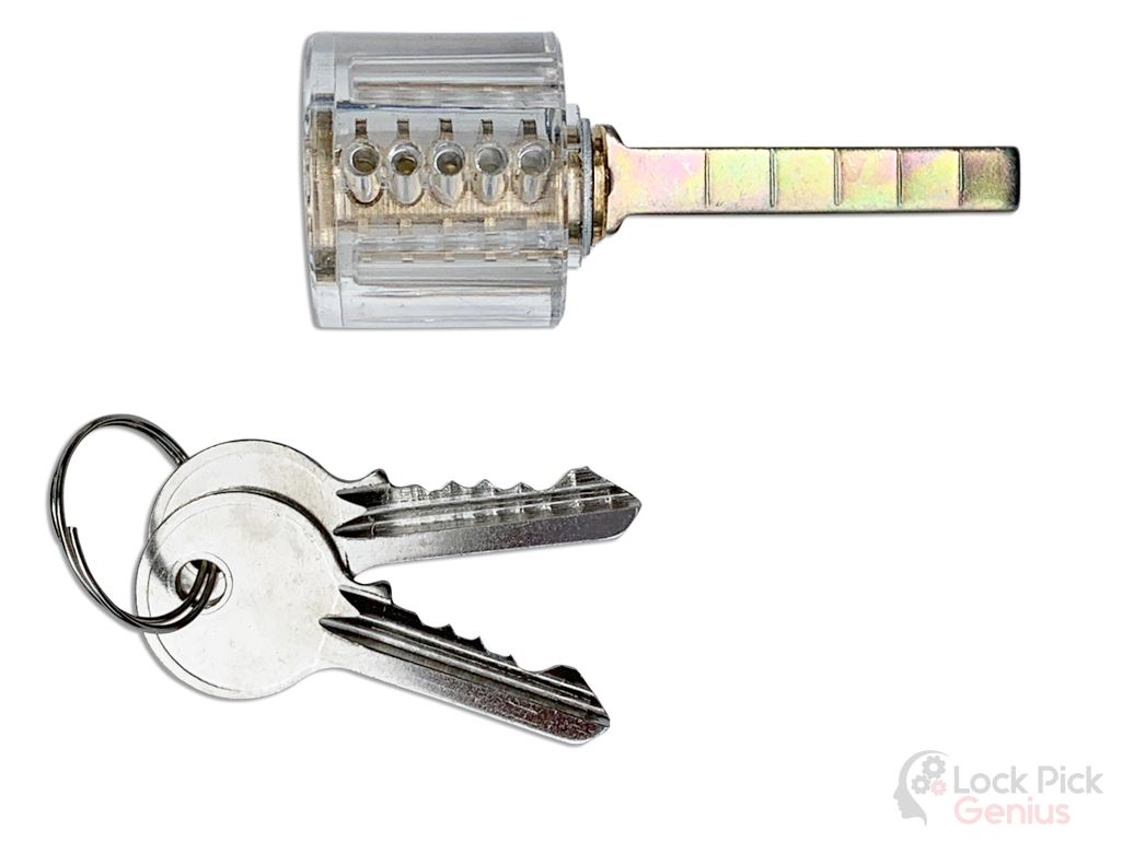 Transparent Tumbler Clear Rim Cylinder Lock Practice with Keys